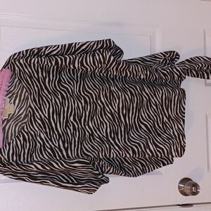 Michael Kors brown zebra print blouse